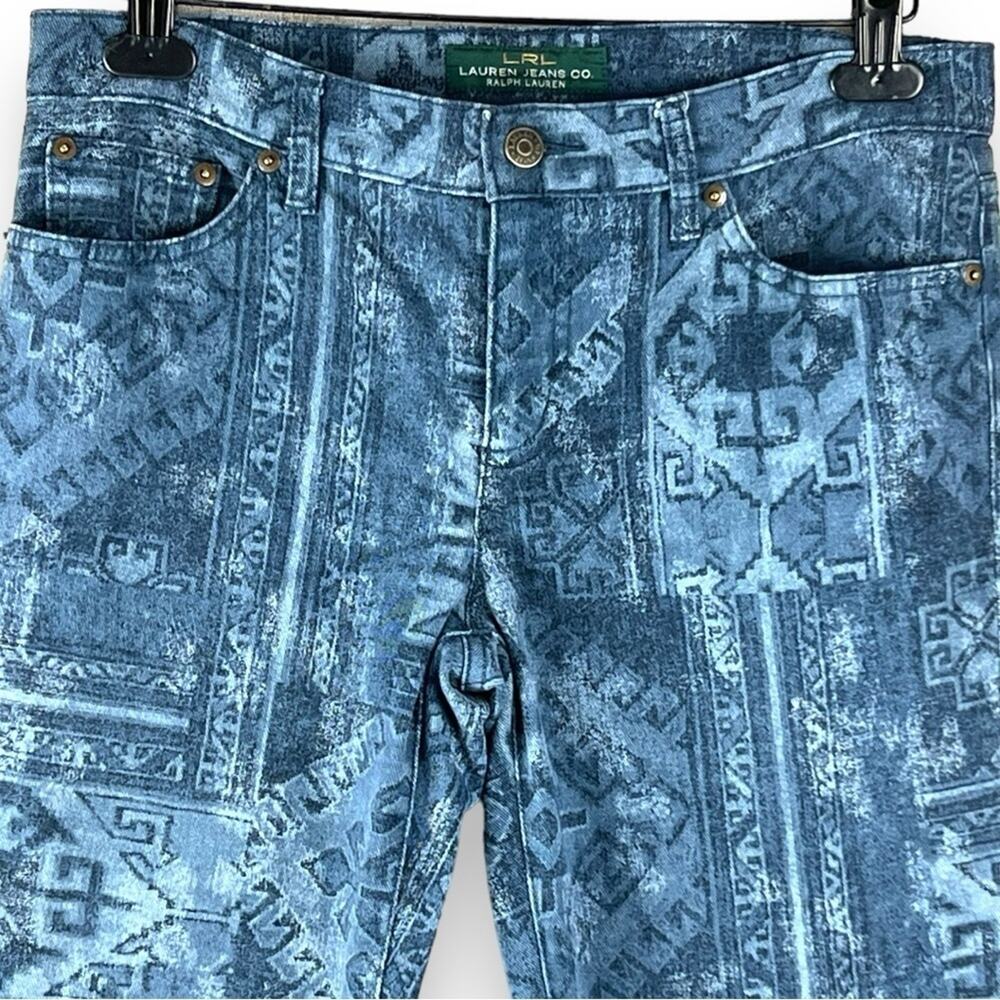 Patterned Blue Jeans - Picture 3 of 9